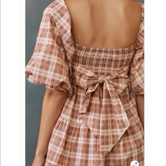 Faithfull The Brand Eryn Mini Dress Lori Check Print XL - Picture 7 of 12